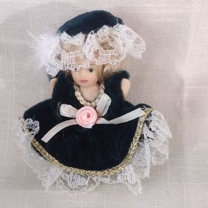 Porcelain Doll.  Miniature Vintage.